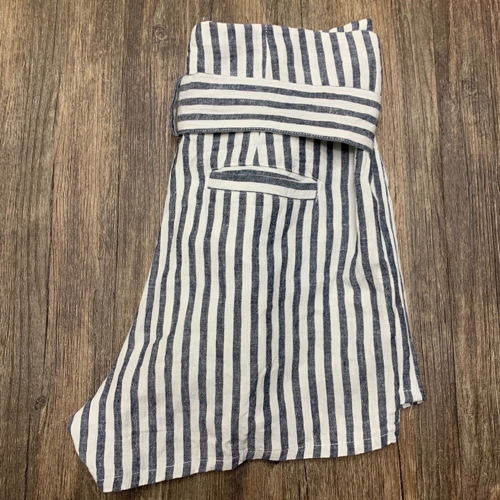 Olivaceous cute striped linen paper bag shorts - Picture 8 of 8